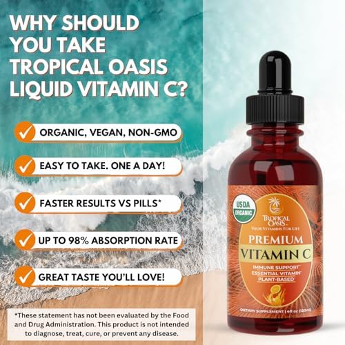 Mega Premium Liquid Multivitamin | Natural Immune Support Vitamin w/ 1333% Vitamin C, 200% D3, Zinc + 20 Vitamins, 70 Minerals, & 21 Amino Acids | Sugar Free | Orange Flavor | 98% Absorption | 32 Serv