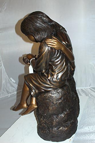 Nifao Two Children with Bird, Kids Medium Bronze Statue, 18"L x 26"W x 34"H