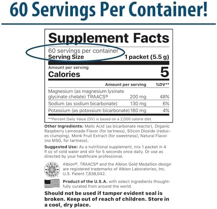 Jigsaw Health MagSoothe | Fast-Acting, Calming Magnesium Glycinate Powder Supplement | Raspberry Lemonade Flavor | 60 Servings (Jar)