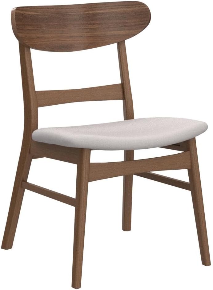 Christopher Knight Home Heather Mid-Century Modern Dining Chairs (Set of 4), Dark Gray and Natural Oak