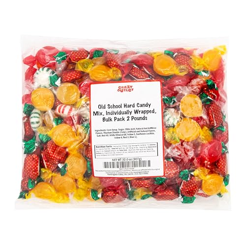 Hard Candy Assortment, Old Fashioned Candy Individually Wrapped - 2 Lb Pack