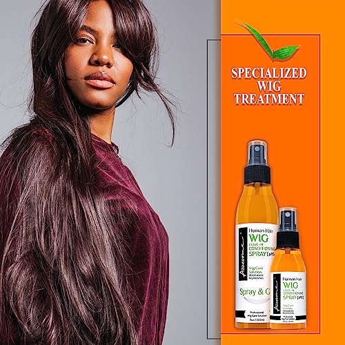 Awesome Human Hair Wig Leave in Conditioner Spray, pH5, Detangler & Easy Combing I Promoting Silkiness