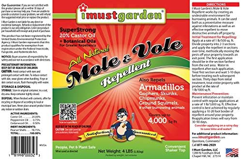 I Must Garden Mole & Vole Repellent: Professional Strength - Natural - 10lb