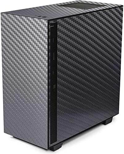 Skinit Decal Gaming Skin Compatible with NZXT H510 Compact ATX Mid-Tower Case - Skinit Originally Designed Silver Carbon Fiber Design