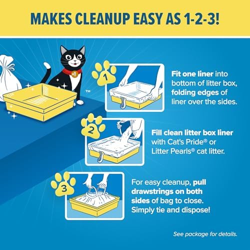 Jonny Cat Heavy Duty Tear-Resistant Litter Box Liners: Scented Jumbo 7ct