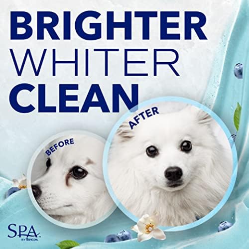 TropiClean SPA Tear Stain Remover for Dogs, Blueberry Facial Shampoo, 8oz | Tear Stain Remover | Whitening & Brightening | Tearless | Odor Eliminator | Made in USA