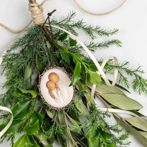 Willow Tree Holy Family, Sculpted Hand-Painted Hanging Ornament | Sentimental Keepsake Gift for Loved Ones, Cast from a Susan Lordi Original Carving, Cast Resin, Ready to Hang