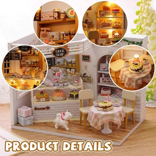 Kisoy Romantic and Cute Dollhouse Miniature DIY House Kit Creative Room Perfect DIY Gift for Friends,Lovers and Families (Sunny Holiday Time)