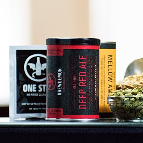 2 Gal. Hellfire Deep Red Ale Beer Recipe Kit - Makes a Wicked-Good 4.6% ABV Batch of Craft Brewed Beer