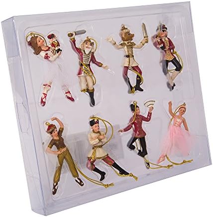 Kurt Adler W20229 2.75" Polyresin Nutcracker Suite Miniature Ornament Set, 8 Pieces