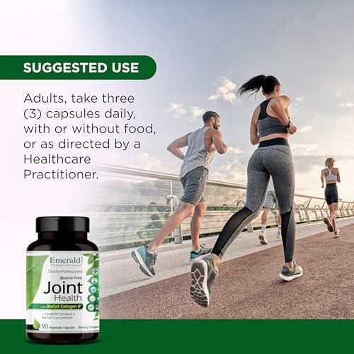 EMERALD LABS Joint Health - Biocell II Collagen, OptiMSM, Glucosamine, Meriva Turmeric Curcuminoids & More - Joint Health