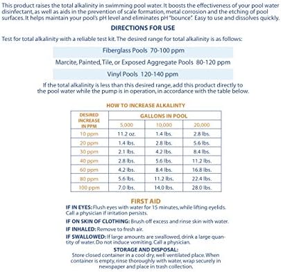 Pool Mate 5-Pounds Premium Alkalinity Increaser for Swimming Pools | 100% Sodium Bicarbonate, Alkalinity Up, Easy To Use, Works Fast, 11 ounces raises alkalinity 10 ppm per 5,000 gallons