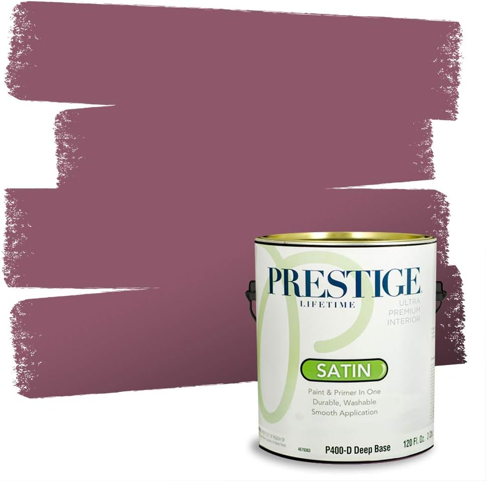 PRESTIGE E500-P-SW6303 Exterior Paint and Primer in One, 1-Gallon, Semi-Gloss, Comparable Match of Sherwin Williams Rose Colored, 1 Gallon, SW17-Rose