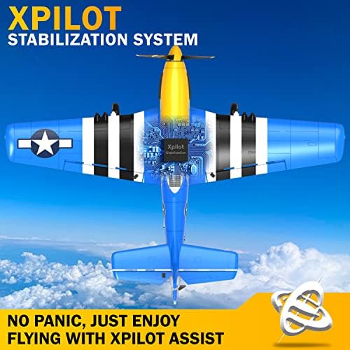LEAMBE 4 Channel RC Plane, Ready to Fly Aerobatic Aircraft, Easy Control for Beginners, P51 Mustang RC Airplane Best Gift for Adults