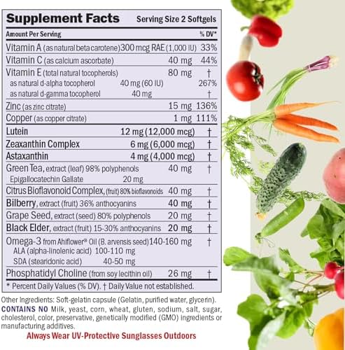 ANDREW LESSMAN Ultimate Eye Support + Astaxanthin 12mg - 30 Softgels