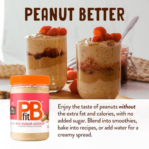 PBfit No Sugar Added Peanut Butter Powder 13 Oz, 8g Protein