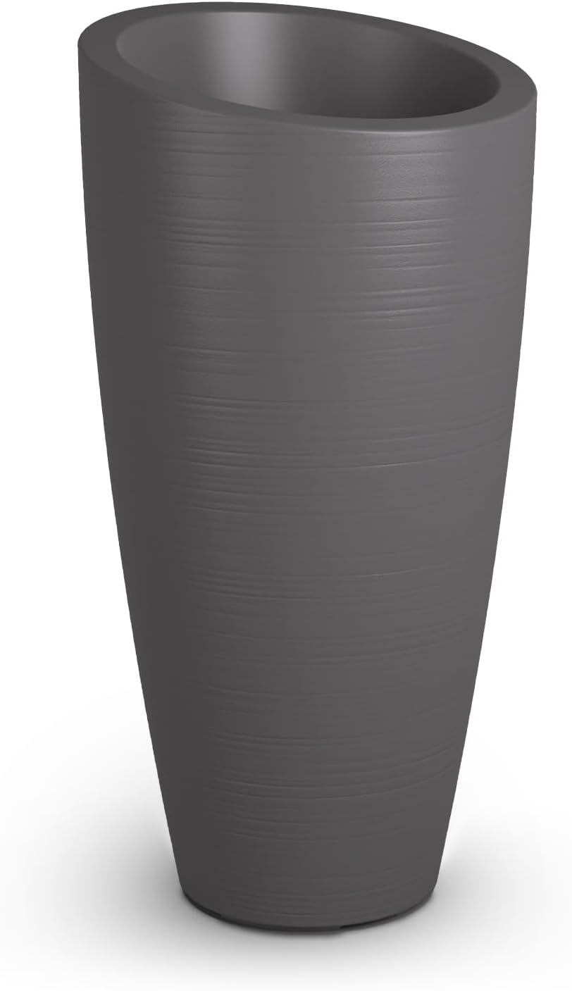 Mayne Modesto 20in Round Modern Planter, Neptune Blue | All season, Indoor/Outdoor, Double-wall design, Fade resistant, 15-year warranty