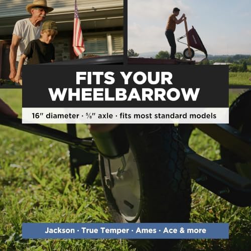 Scenic Road 16" XHD 4-Ply Turf Replacement Wheelbarrow Wheel (SRWT)