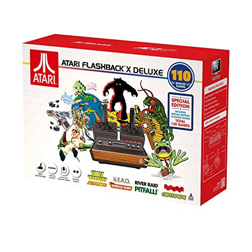 Atari Flashback X Deluxe Retro Console 120 Built-in Games - 2 Wired Controllers - HD HDMI Port - Plug n Play