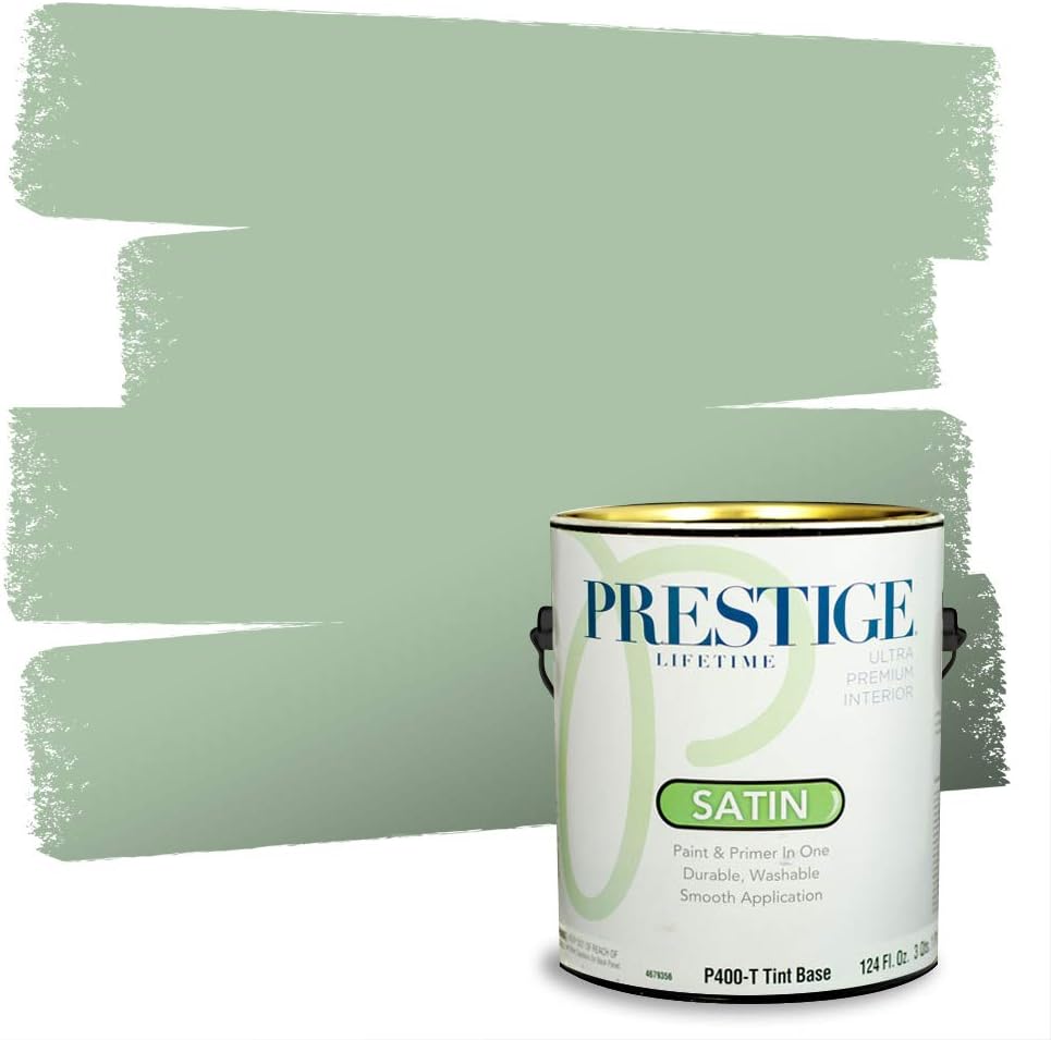 PRESTIGE Paints Exterior Paint and Primer In One, 1-Gallon, Semi-Gloss, Comparable Match of Sherwin Williams* Shamrock*