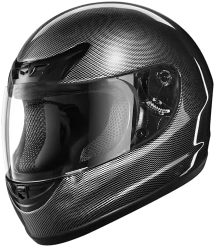 Full Face Motorcycle Helmet Adult ATV Helmet DOT Approved | Ultra-Lightweight, with Anti-Fog Visor, Breathable Liner, For Street Bike