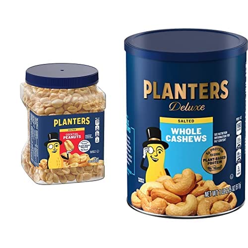 PLANTERS Salted Peanuts, Plant Based Protein Snacks, 2.19lbs (1 Ct)