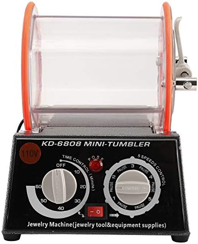 YaeMarine 110V 80W Jewelry Polisher Tumbler 3kg 6.6 Lbs Capacity Jewelry Polisher Machine Tumbler
