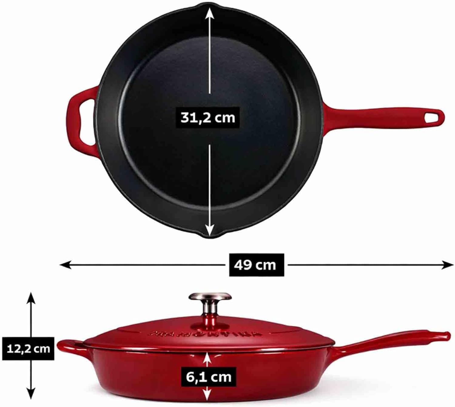 Tramontina Bestow Enameled Cast Iron 10-Inch Skillet, Blue | Perfect Pan for Frying, Searing, and Oven-to-Table Cooking