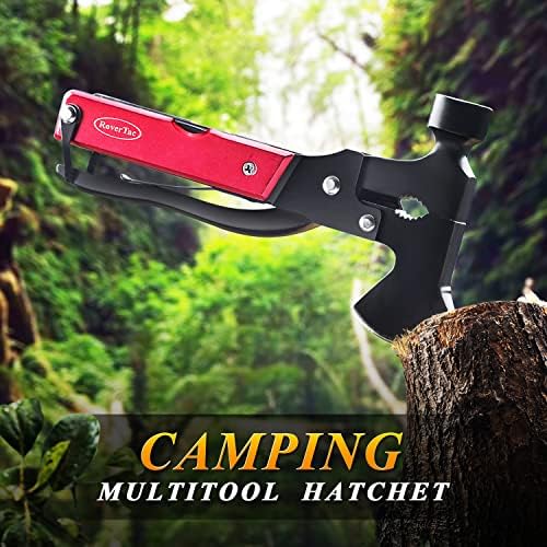 14-in-1 Multitool Camping Axe Hatchet – Essential Camping Gear with Knife, Hammer, Saw, Bottle Opener