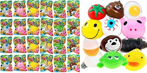 JA-RU Splat Ball Sticky Stress Ball (24 Units Assorted) 5303-24p