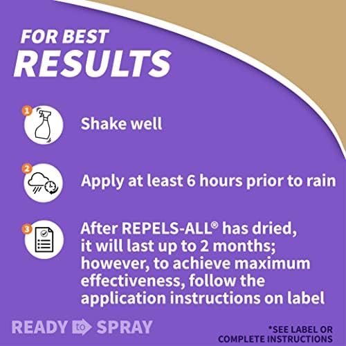 Bonide Repels-All Animal Repellent, 32 oz Ready-to-Spray | Outdoor Pest Garden, Deer & Rabbit Control, People & Pet Safe