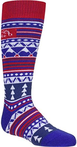Bridgedale Merino Ski Sock - 2-Pack - Kids' Royal/Red, M