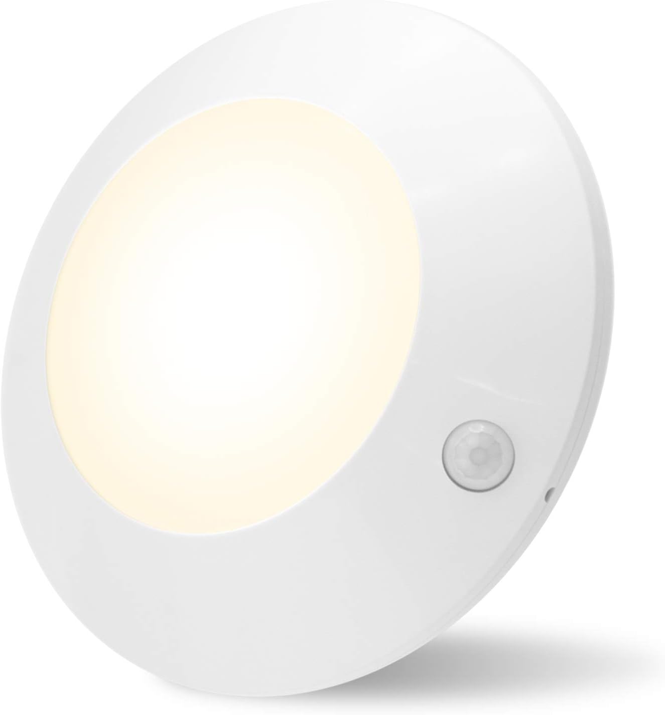 HONWELL Motion Sensor Light Indoor Ceiling Light Cordless Motion Sensor Light Battery Powered LED Warm White Light for Closet Cabinet Kitchen