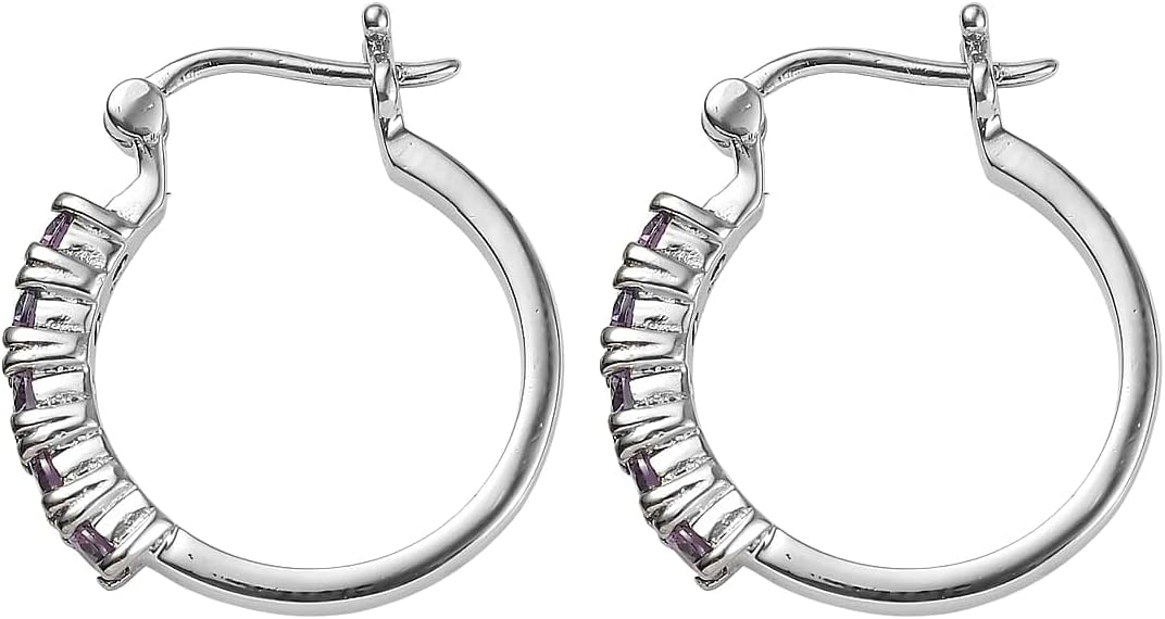Blue Cubic ZirconiaEarrings in Stainless Steel