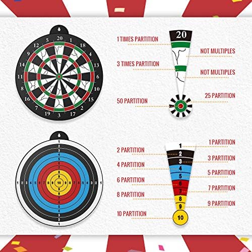 Dart Board - 12pcs Magnetic Darts - Excellent Indoor Game and Party Games