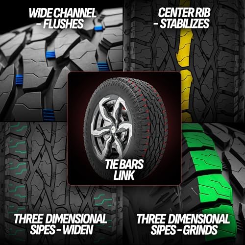 ATTURO Trail Blade A/T All-Terrain Tire, LT235/75R15 104/101S | Light Truck All Terrain All Weather Traction 104/101S Rated C (6 Ply) Radial Construction Black Sidewall Tire