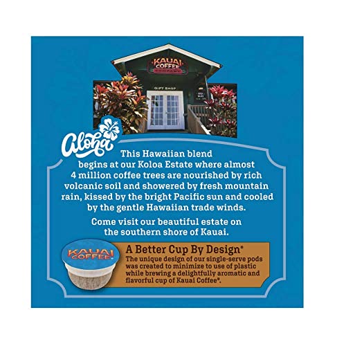 Kauai Coffee | Coconut Caramel Crunch Flavor | Arabica Coffee | 12 PODS