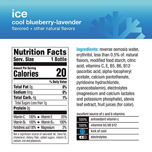 vitaminwater zero squeezed, lemonade flavored, electrolyte enhanced bottled water with vitamin b5, b6, b12, 20 fl oz, 12 pack