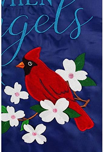 Cardinals Appear Garden Applique Flag - 13 x 1 x 18 Inches