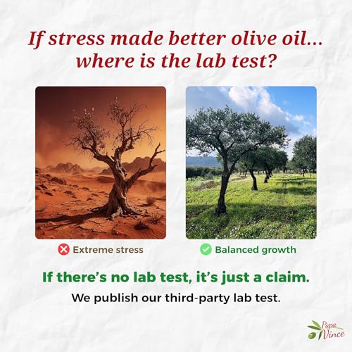 Papa Vince Hydroxytyrosol Lab-Verified Olive Oil - Drinking EVOO, Fresh Taste, High in Polyphenols, First Cold Press, Family Harvest, Sicily, Italy