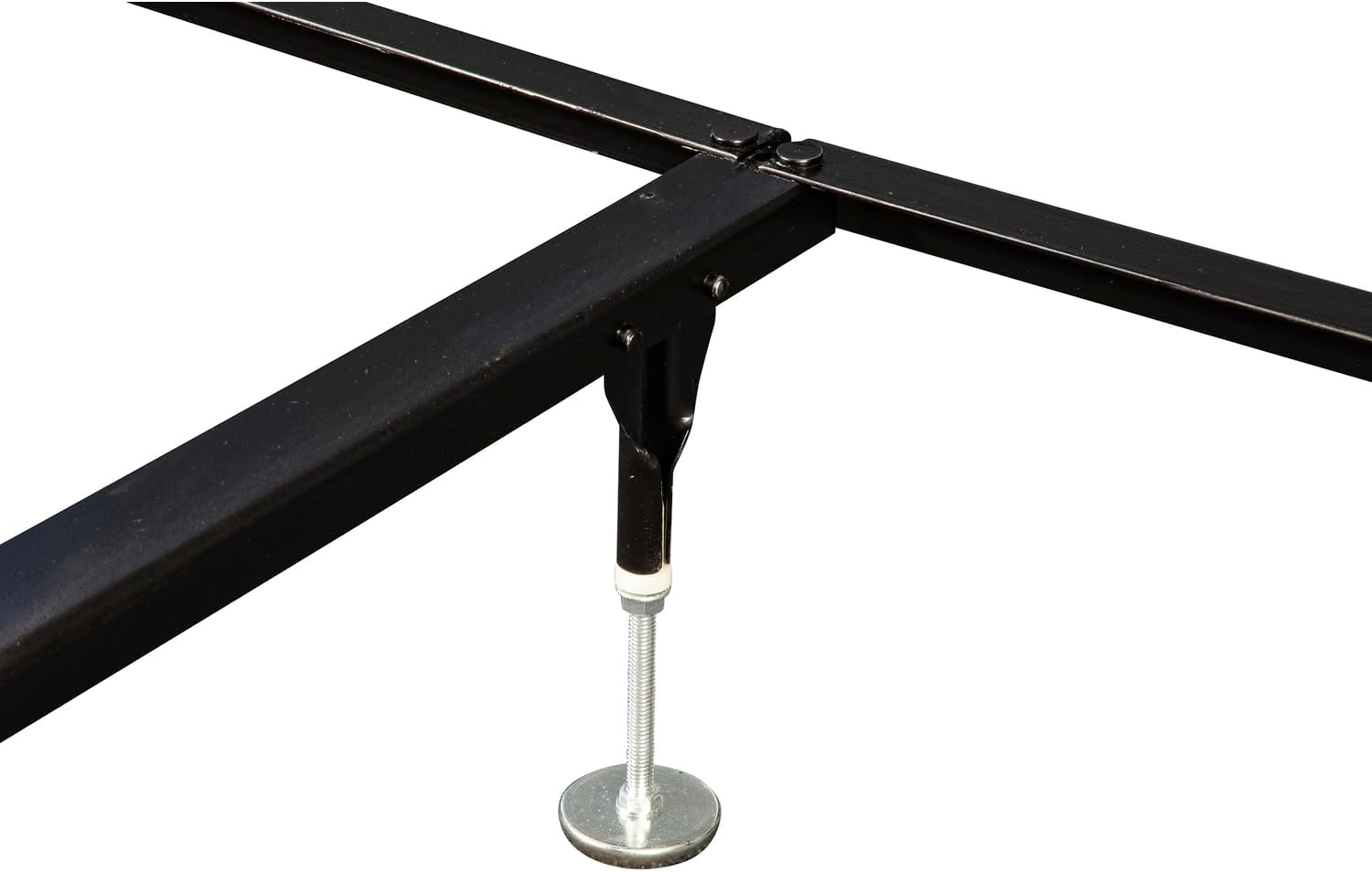 Hook in Bed Rail with Center Support/Crossarms/2 Legs/Adjustable Glides, 82-Inch, Queen/Eastern King