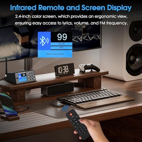 Douk Audio B1FM Bluetooth 5.1 Receiver DAC, HiFi Stereo Music Player with LDAC & aptX HD, Premium FM Radio, Optical & Coaxial Digital Outputs