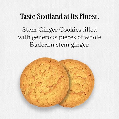 Walker's Shortbread Stem Ginger Biscuits, Scottish Cookies, 5.3 Oz (Pack of 6)