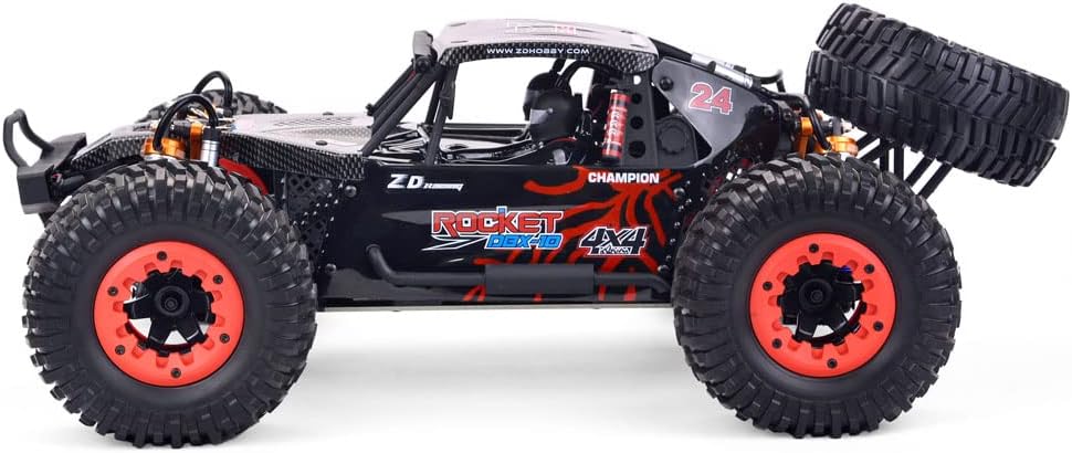 1/10 Scale 4WD RC Cars for Adults Brushless+Wheel，Max 43 MPH Off-Road Fast RC Cars (red)