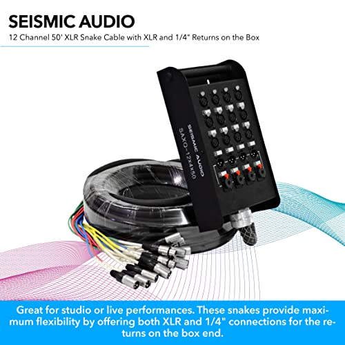 Seismic Audio - SAXQ-16x8x25 - 16 Channel 25' XLR Snake Cable with XLR and 1/4" Returns on the Box
