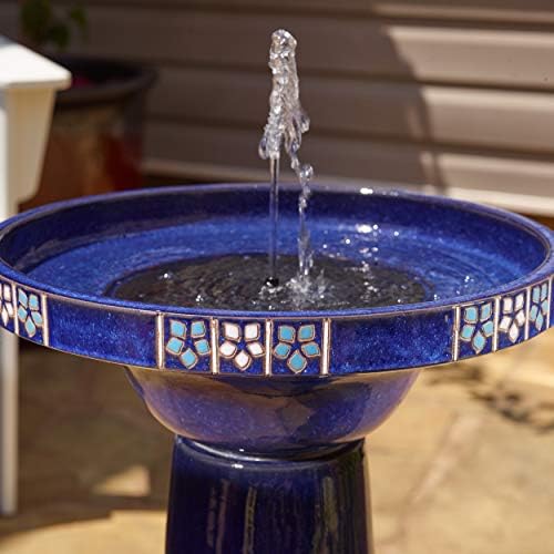 Smart Solar Ceramic Solar Bird Bath