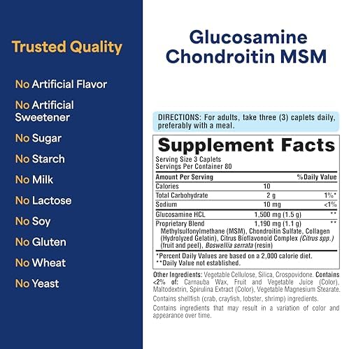 Puritan's Pride Glucosamine Chondroitin MSM Dietary Supplement