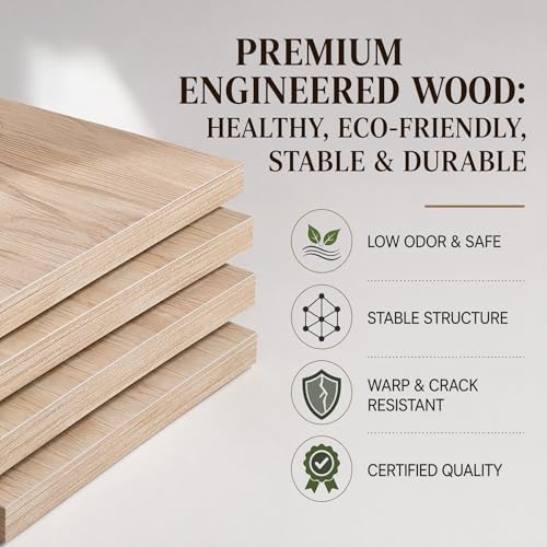 Brafab Tooless Queen Bed Frame, Wooden Japanese Joinery Platform Bed Frame | Wood Slat Support, Assembly in 10 Min, 8" Underbed Storage, No Box Spring Needed, Noise Free, Kid-Friendly Design, Natural