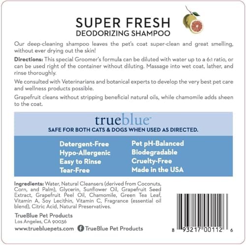 Trueblue Pure & Sure Puppy Shampoo – Cleansing Wash, Deodorizing, Moisturizing – Toxin Free, Milk, Honey Natural Botanical Blend – Tearless Dog Shampoos – 12 Fl. Oz.