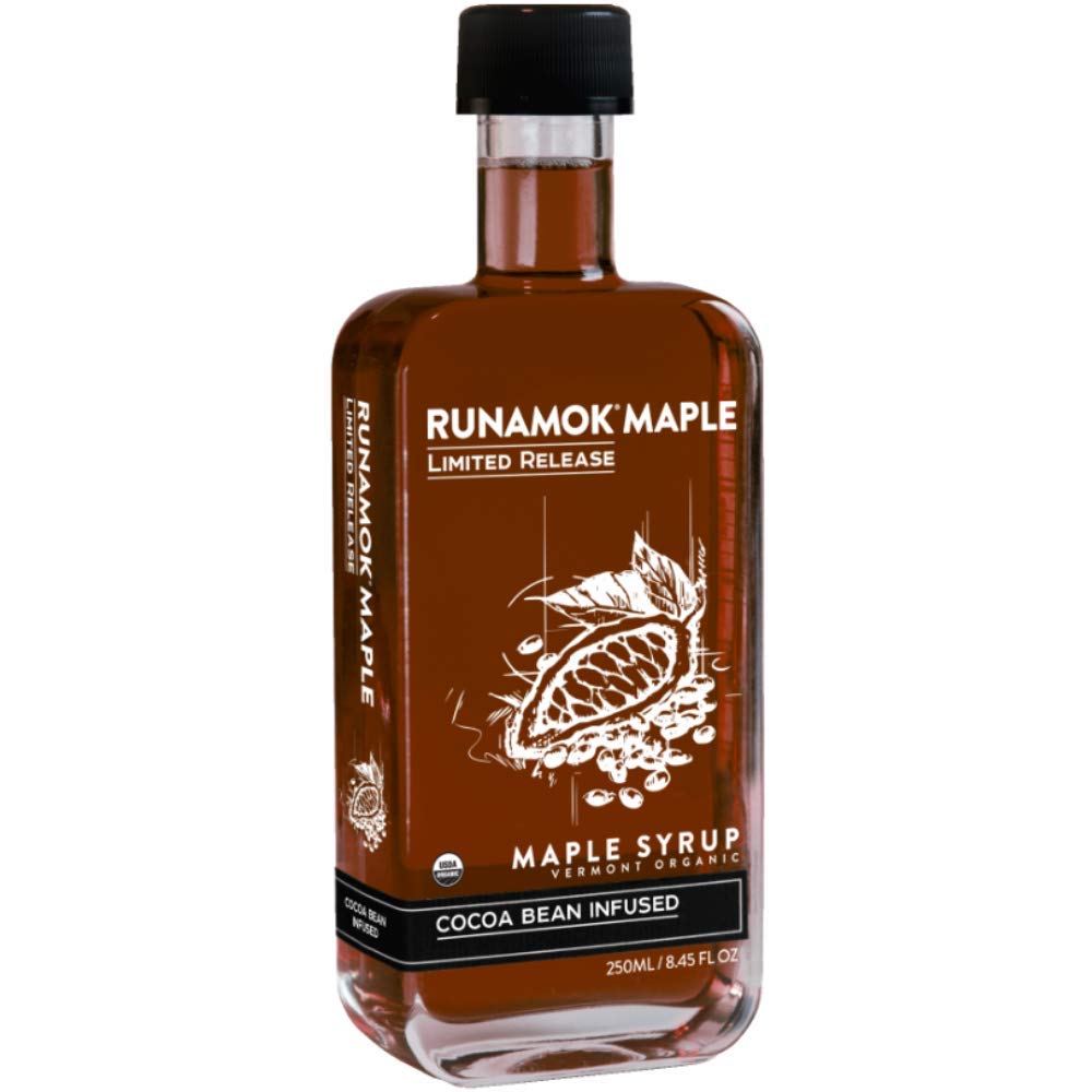 Runamok Maple Cinnamon-Vanilla Infused Maple Syrup - Authentic & Real Vermont Maple Syrup | Gluten Free & Natural Sweetener | Breakfast, Coffee, Pancakes Maple Syrup | 8.45 Fl Oz (250mL)